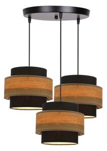 Lampadario a sospensione con filo TWIN 3xE27/40W/230V marrone/nero