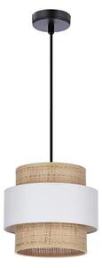 Lampadario a sospensione con filo RATTAN 1xE27/40W/230V bianco/marrone