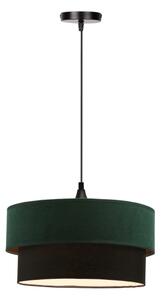 Lampadario a sospensione con filo SOLANTO 1xE27/60W/230V verde/nero