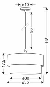 Lampadario a sospensione con filo SOLANTO 1xE27/60W/230V verde/nero