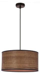 Lampadario a sospensione con filo LEGNO 1xE27/40W/230V diametro 30 cm marrone