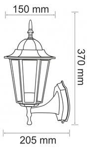 Applique da esterno 1xE27/20W/230V IP43 nero