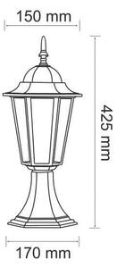 Lampada da esterno 1xE27/20W/230V IP43 42,5 cm nero