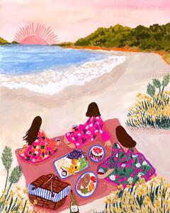 Illustrazione Beach Picnic, Sarah Gesek, (30 x 40 cm)