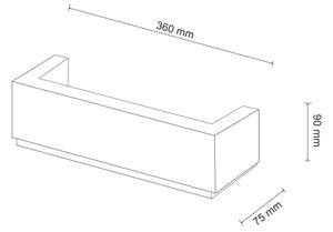 Applique BRICK 2xE14/12W/230V gesso/bianco