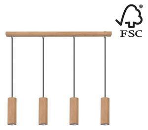 Spot-Light 1551474 - Lampadario LED a sospensione con filo PIPE 4xGU10/5W/230V quercia opaco