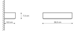 Applique BRICK 2xE14/12W/230V gesso/bianco
