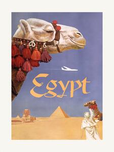 Illustrazione Egypt Fly, Vintage Travel Poster, (30 x 40 cm)