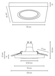 Spot-Light 2515174 - Lampada LED da incasso VITAR 1xGU10/5W/230V