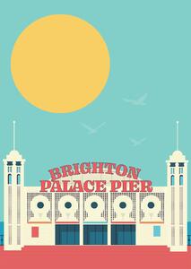 Illustrazione Brighton Pier, Gail Myerscough, (30 x 40 cm)
