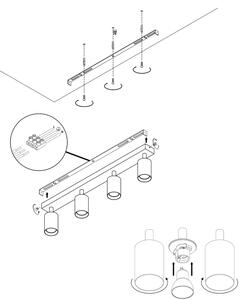 Luce Spot ANGIE 4xGU10/35W/230V nero