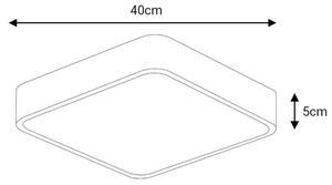 Plafoniera LED FELIZ LED/40W/230V 4000K 40x40 cm nero