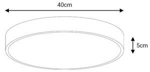 Plafoniera LED FELIZ LED/40W/230V 4000K diametro 40 cm nero