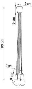 Lampadario a sospensione con filo DIEGO 5xE27/60W/230V
