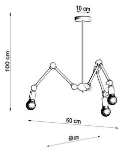 Lampadario a sospensione STARK 3xE27/60W/230V