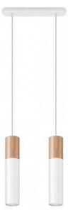 Sollux SL.0629 - Lampadario a sospensione con filo PABLO 2xGU10/40W/230V bianco