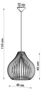 Lampadario su filo APRILLA 1xE27/60W/230V