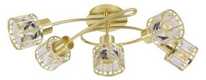Lampadario a plafone ZAHARA 5xE27/10W/230V dorato
