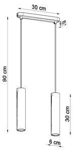 Lampadario a sospensione con filo LUVO 2xGU10/40W/230V