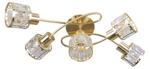 Lampadario a plafone ZAHARA 5xE27/10W/230V dorato