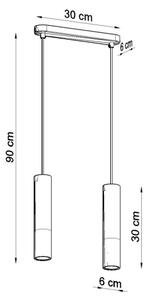 Lampadario a sospensione con filo BORGIO 2xGU10/40W/230V