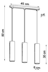 Lampadario a sospensione con filo LUVO 3xGU10/40W/230V