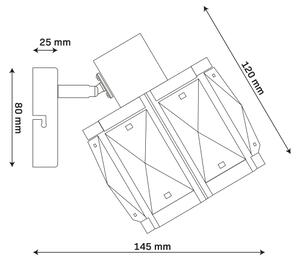 Lampada da parete ZAHARA 1xE27/10W/230V dorata