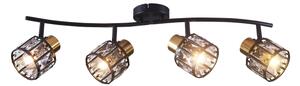Lampadario a plafone ZAHARA 4xE27/10W/230V nero