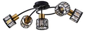 Plafoniera ZAHARA 5xE27/10W/230V nera