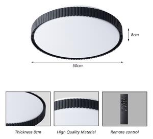 Brilagi - Plafoniera LED dimmerabile CORVO LED/72W/230V 3000-6000K nero diam. 50 cm + telecomando