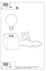 Sollux SL.0677 - Lampada da tavolo ABEL 1xE27/60W/230V