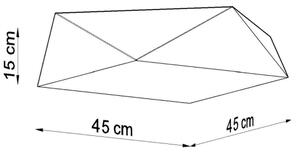 Plafoniera HEXA 3xE27/60W/230V bianca