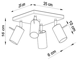 Sollux SL.0730 - Faretto RING 4xGU10/10W/230V