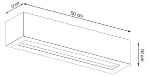 Sollux SL.0993 - Applique VEGA 2xE27/60W/230V 50 cm cemento