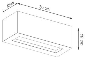 Sollux SL.0992 - Applique VEGA 1xE27/60W/230V 30 cm cemento