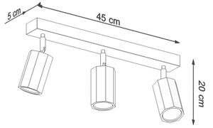 Sollux SL.1030 - Faretto ZEKE 3xGU10/40W/230V quercia