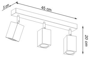Sollux SL.1037 - Faretto KEKE 3xGU10/40W/230V quercia