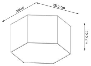 Sollux SL.1061 - Plafoniera SUNDE 2xE27/60W/230V 15,5 cm nera