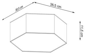 Sollux SL.1059 - Plafoniera SUNDE 2xE27/60W/230V 11,5 cm nera