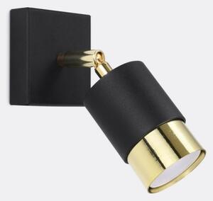 Sollux SL.1069 - Faretto da muro NERO 1xGU10/40W/230V nero/oro