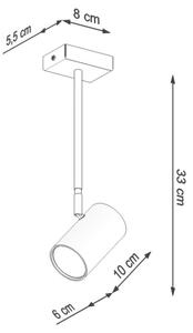 Sollux SL.1074 - Lampadario su palo NORANO 1xGU10/40W/230V nero