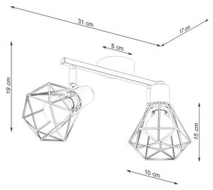 Sollux SL.1106 - Luce Spot ARTEMIS 2xE14/40W/230V nero