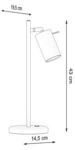 Sollux SL.1091 - Lampada da tavolo RING 1xGU10/40W/230V nera