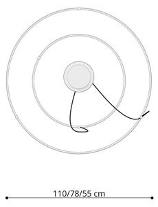 Thoro TH.176 - Lampadario LED a sospensione con filo RIO LED/80W/230V CRI90 3000K bianco
