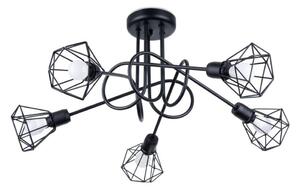 Sollux SL.1110 - Lampadario a sospensione con supporto rigido ARTEMIS 5xE14/40W/230V nero