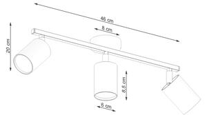 Sollux SL.1128 - Luce Spot LEMMI 3xGU10/40W/230V nero