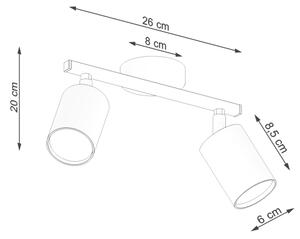 Sollux SL.1124 - Luce Spot LEMMI 2xGU10/40W/230V bianco