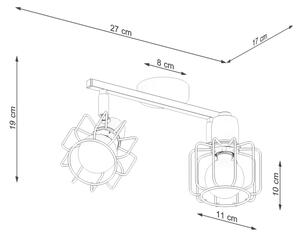 Sollux SL.1115 - Luce Spot BELUCI 2xE14/40W/230V nero