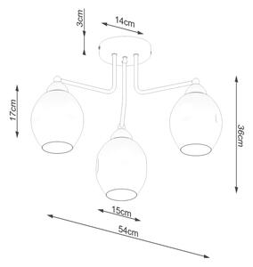Sollux SL.1144 - Lampadario a stelo FILLAN 3xE27/60W/230V nero