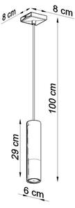 Sollux SL.0940 - Lampadario a sospensione con filo LOOPEZ 1xGU10/10W/230V nero/cromo